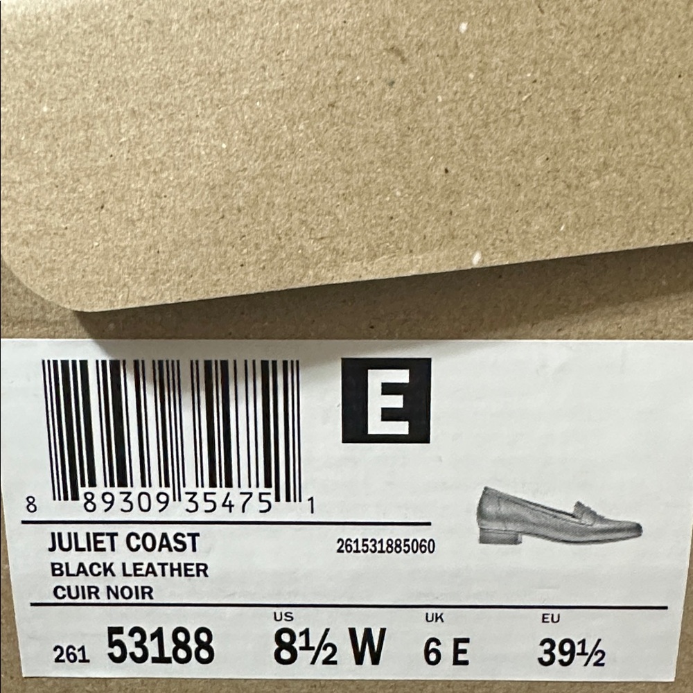 Clarks Juliet Coast black loafer Sz 8.5W NIB - Picture 4 of 5